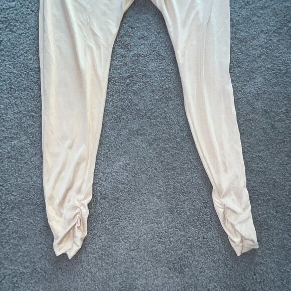 FREE PEOPLE MOVEMENT ECHO DROP CROTCH HAREM PANTS W/ RUCHED ANKLES - BEIGE - XS - Picture 4 of 12